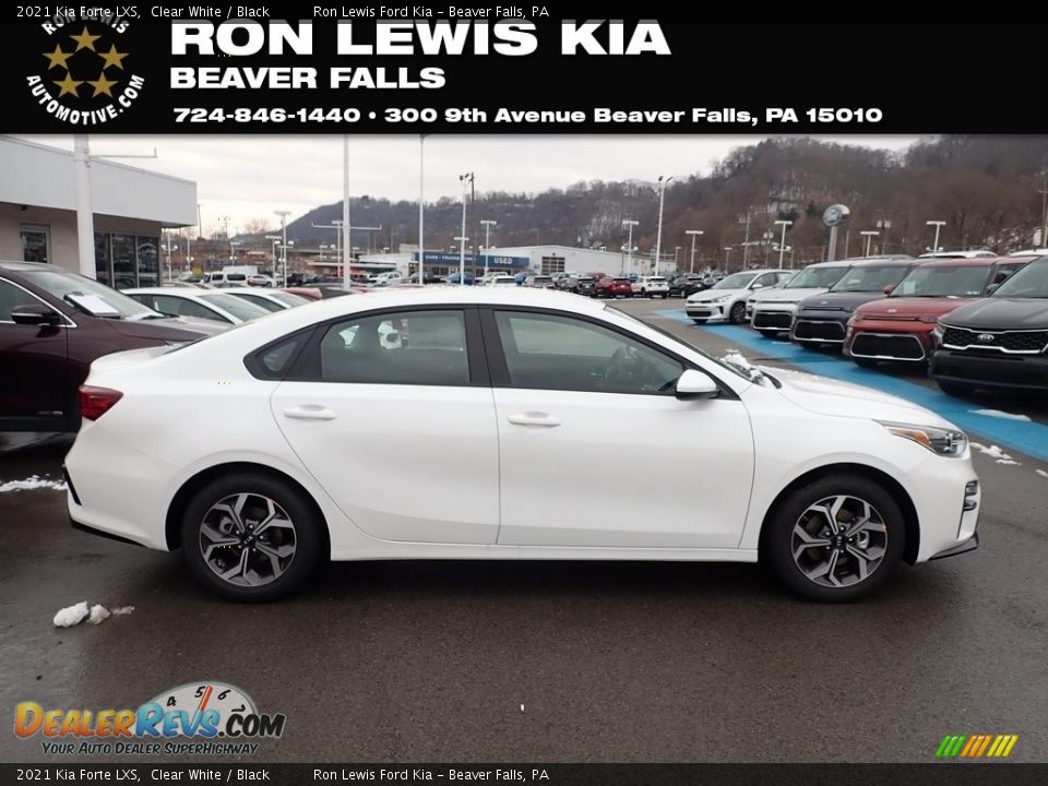 2021 Kia Forte LXS Clear White / Black Photo #1