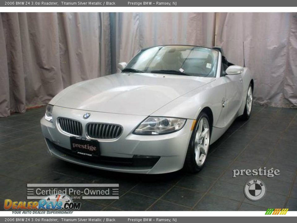 2006 BMW Z4 3.0si Roadster Titanium Silver Metallic / Black Photo #1