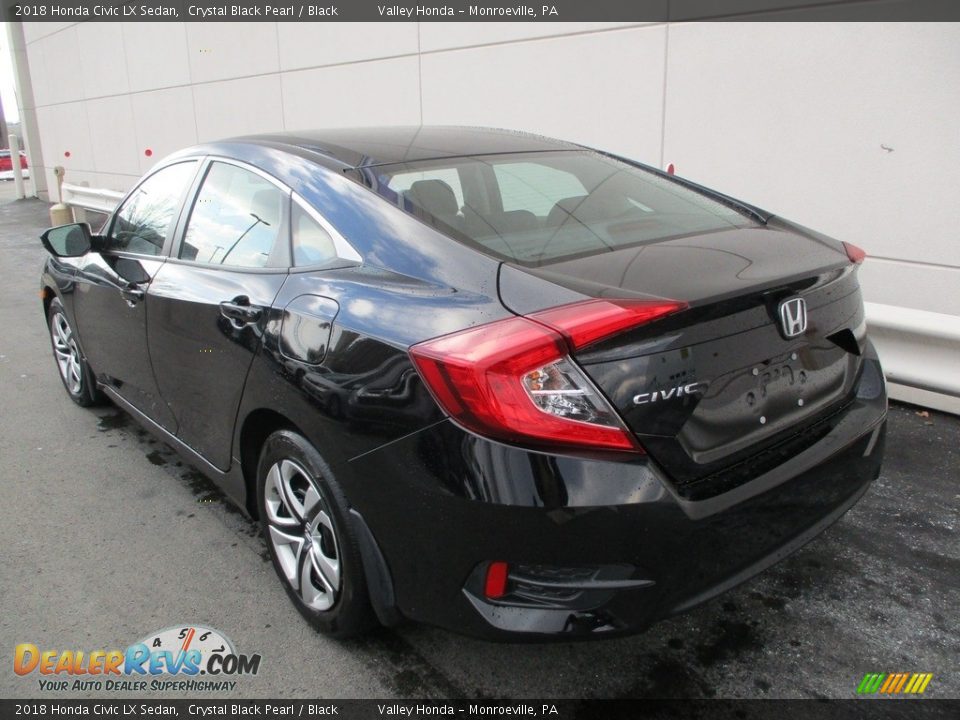 2018 Honda Civic LX Sedan Crystal Black Pearl / Black Photo #3