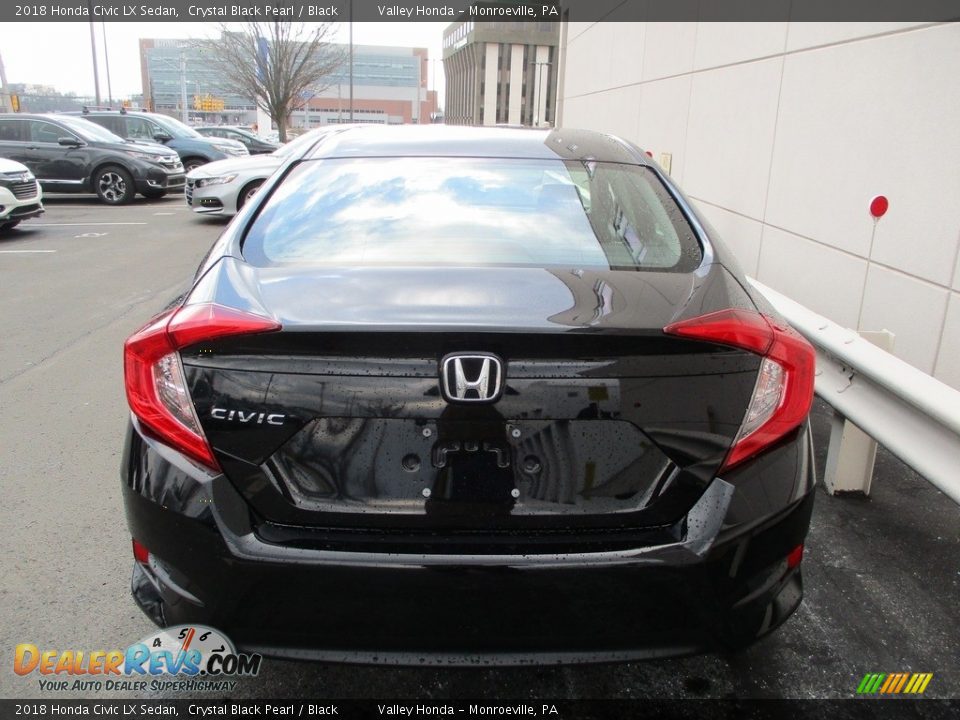 2018 Honda Civic LX Sedan Crystal Black Pearl / Black Photo #4
