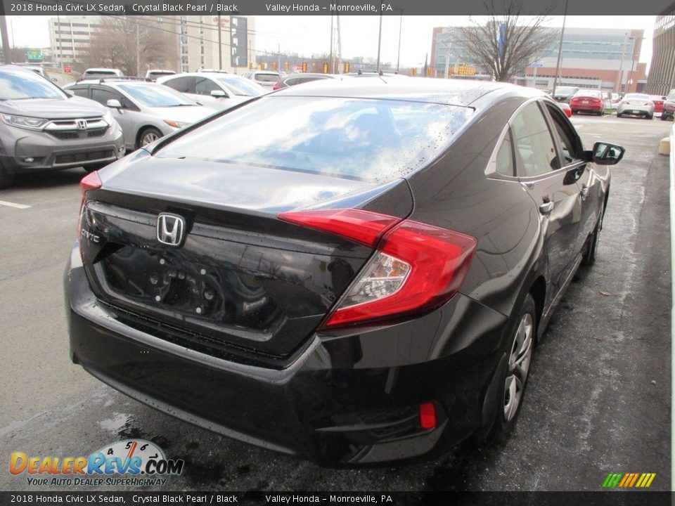2018 Honda Civic LX Sedan Crystal Black Pearl / Black Photo #5