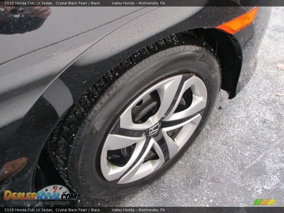 2018 Honda Civic LX Sedan Crystal Black Pearl / Black Photo #6