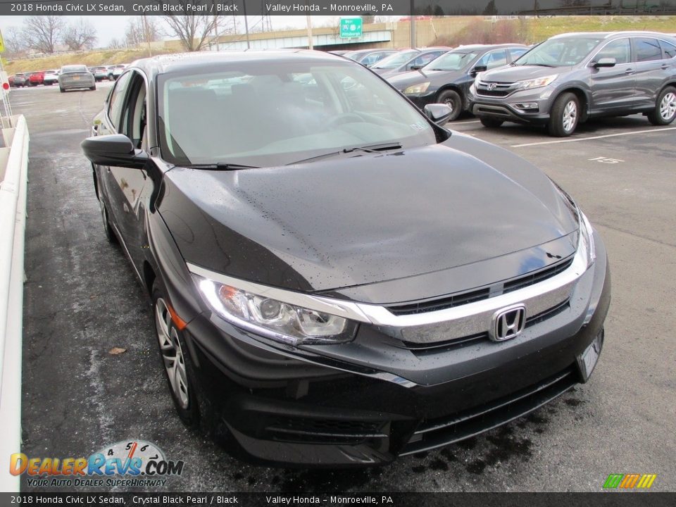 2018 Honda Civic LX Sedan Crystal Black Pearl / Black Photo #7
