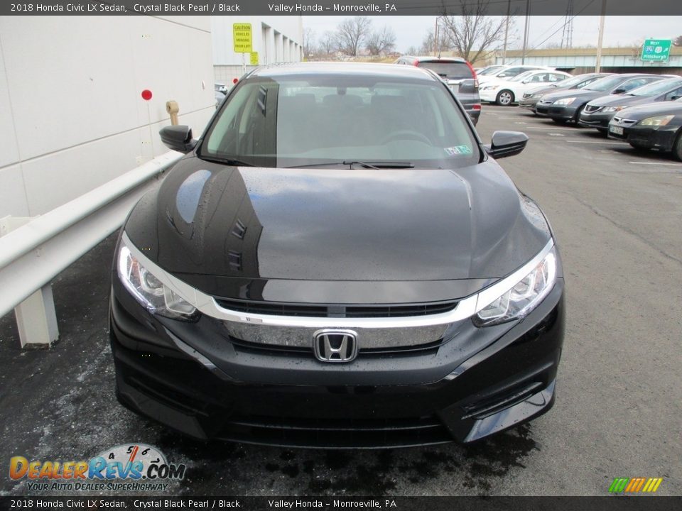 2018 Honda Civic LX Sedan Crystal Black Pearl / Black Photo #8