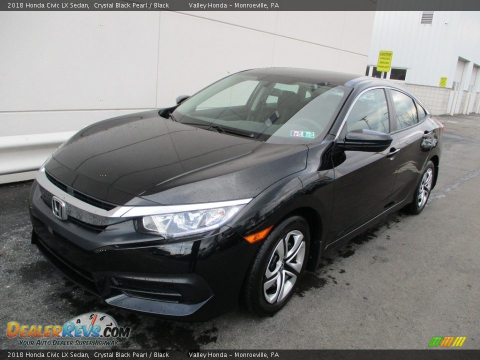 2018 Honda Civic LX Sedan Crystal Black Pearl / Black Photo #9