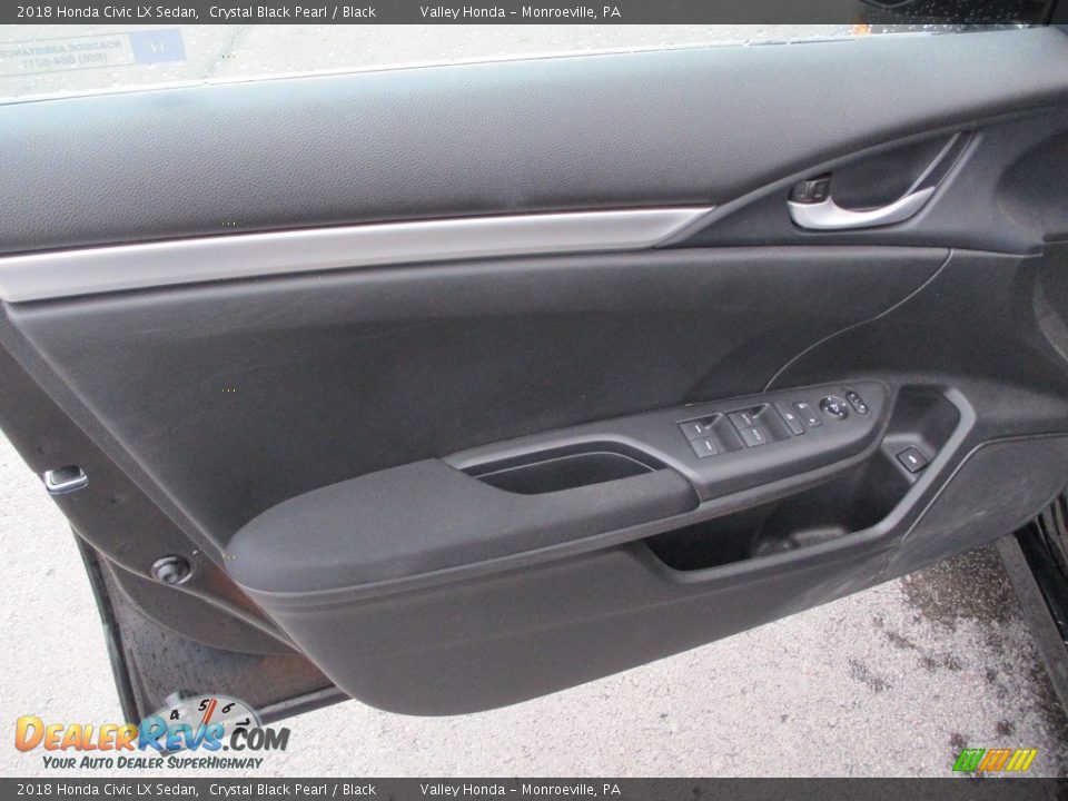 2018 Honda Civic LX Sedan Crystal Black Pearl / Black Photo #10