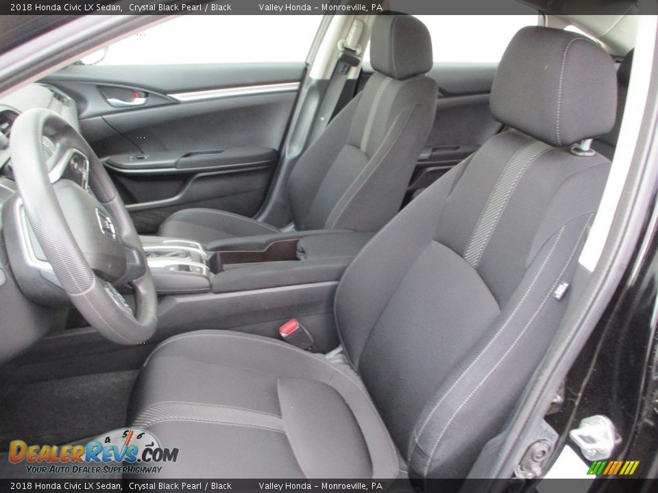 2018 Honda Civic LX Sedan Crystal Black Pearl / Black Photo #11