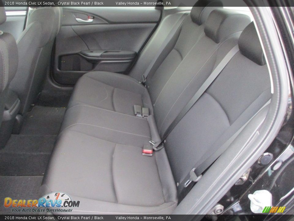 2018 Honda Civic LX Sedan Crystal Black Pearl / Black Photo #12