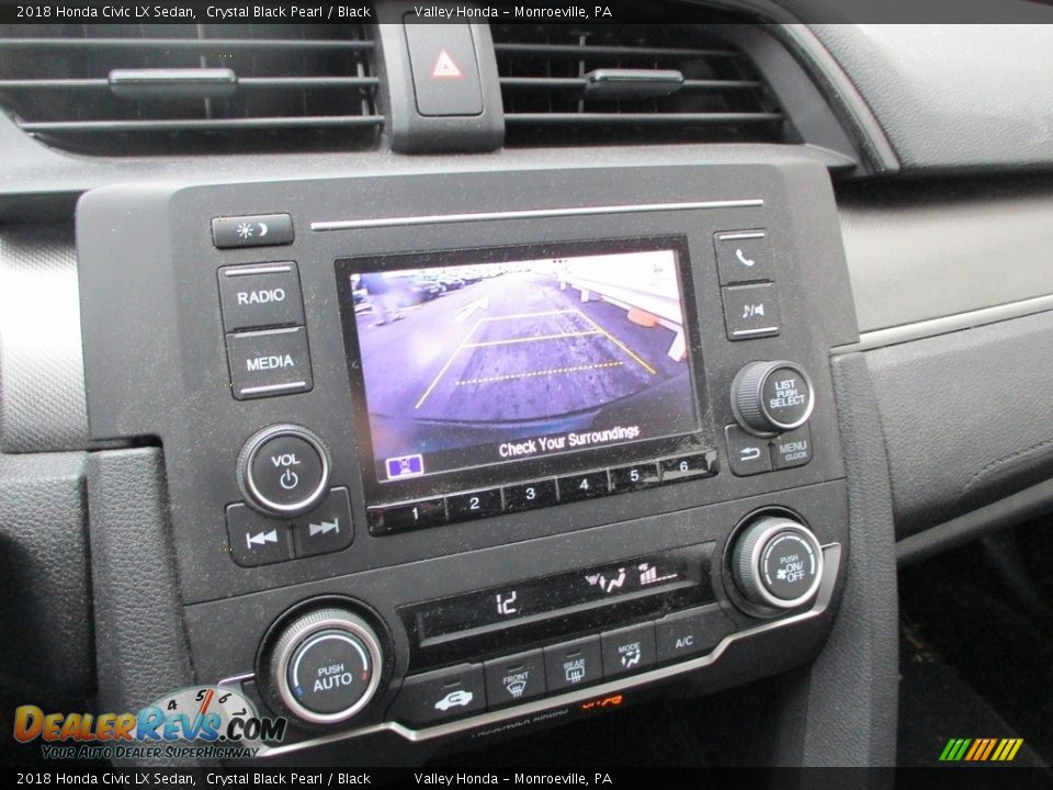 2018 Honda Civic LX Sedan Crystal Black Pearl / Black Photo #15