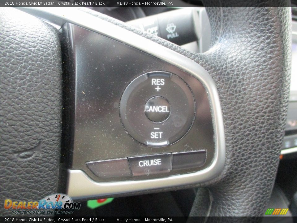2018 Honda Civic LX Sedan Crystal Black Pearl / Black Photo #18