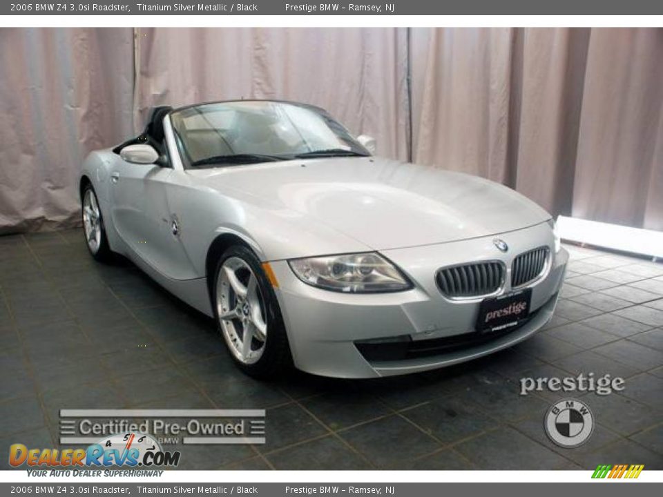 2006 BMW Z4 3.0si Roadster Titanium Silver Metallic / Black Photo #7