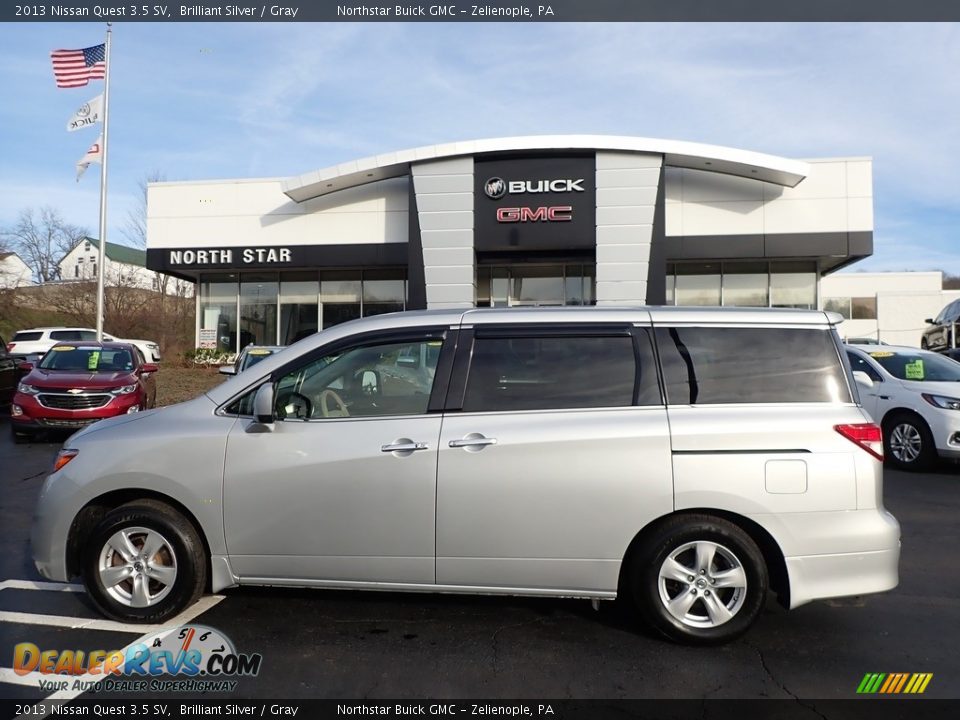 2013 Nissan Quest 3.5 SV Brilliant Silver / Gray Photo #13