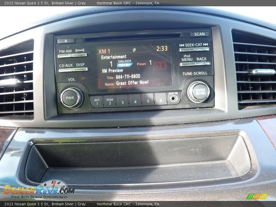 2013 Nissan Quest 3.5 SV Brilliant Silver / Gray Photo #23