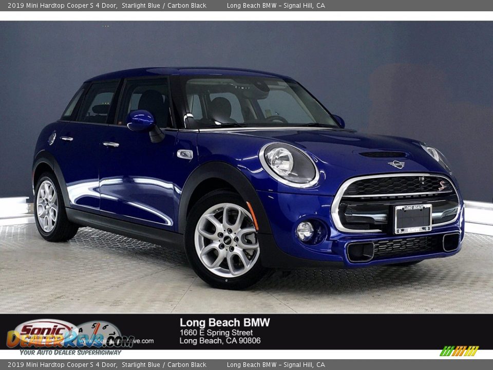 2019 Mini Hardtop Cooper S 4 Door Starlight Blue / Carbon Black Photo #1