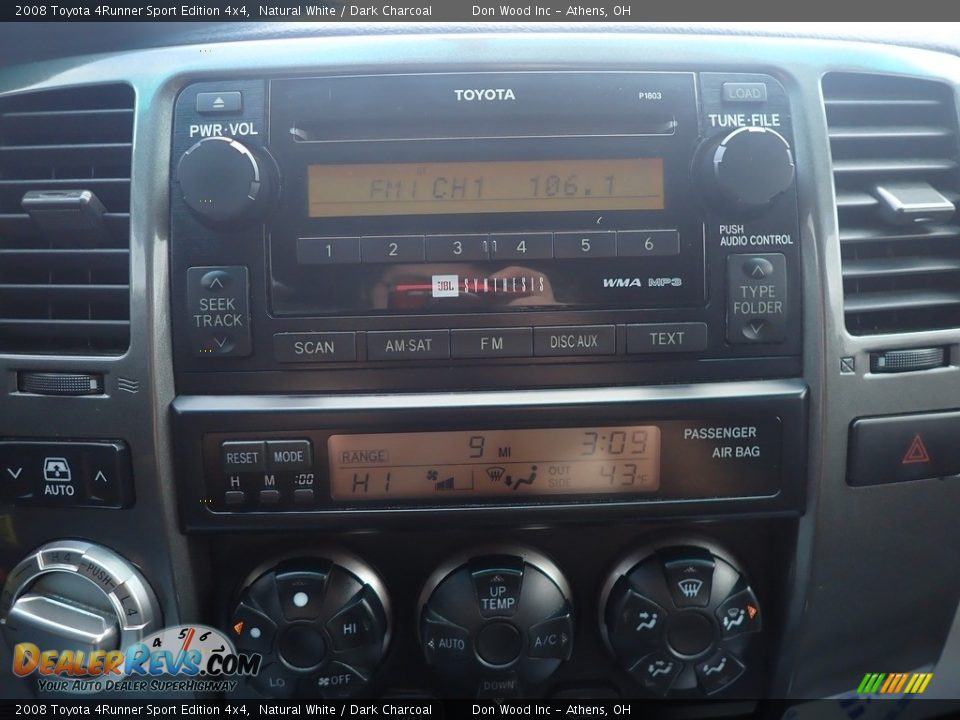 2008 Toyota 4Runner Sport Edition 4x4 Natural White / Dark Charcoal Photo #26