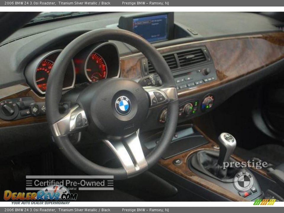 2006 BMW Z4 3.0si Roadster Titanium Silver Metallic / Black Photo #11