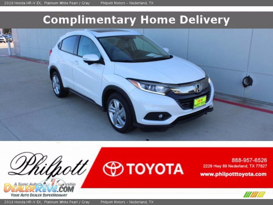 2019 Honda HR-V EX Platinum White Pearl / Gray Photo #1