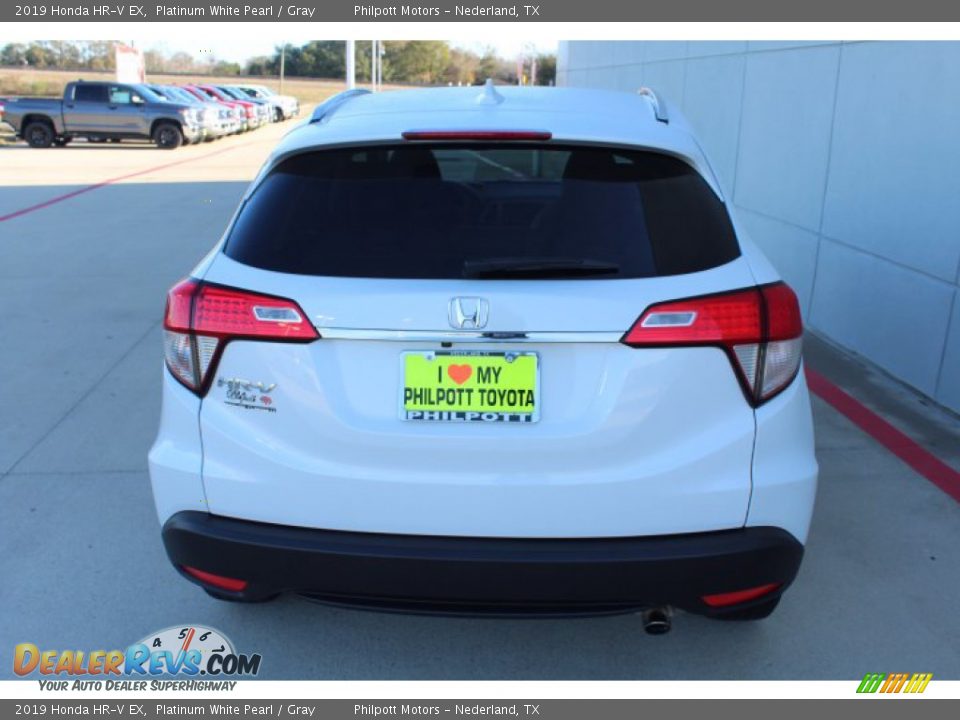 2019 Honda HR-V EX Platinum White Pearl / Gray Photo #7