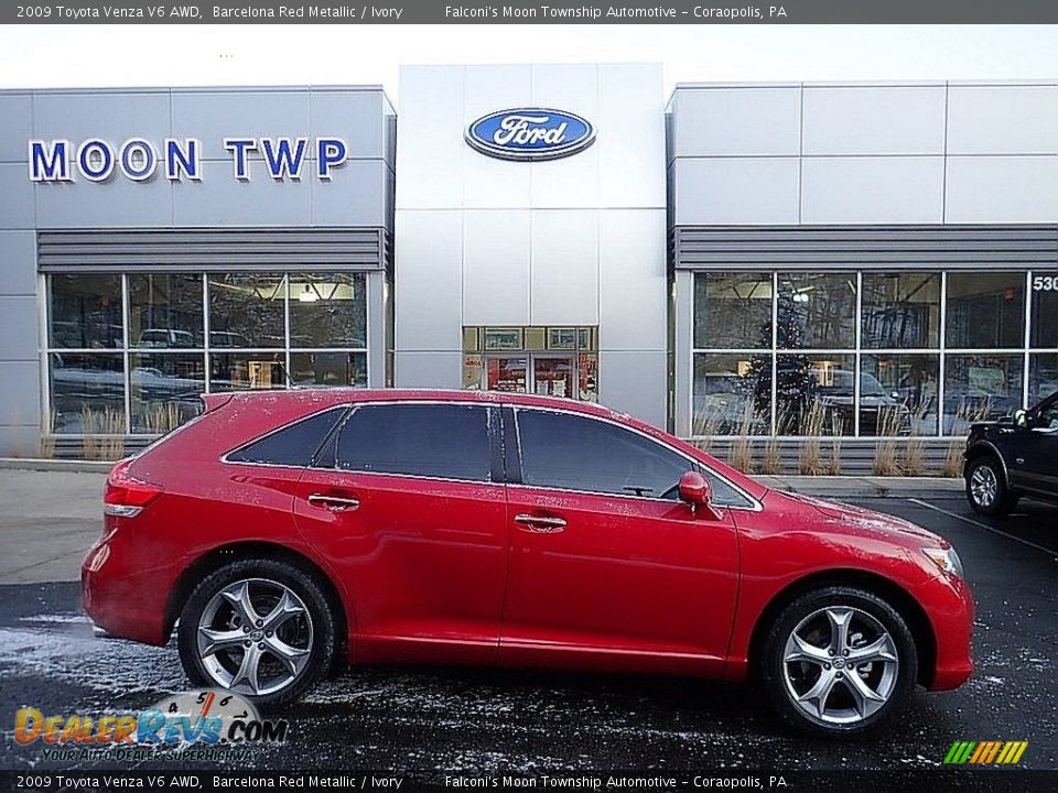 2009 Toyota Venza V6 AWD Barcelona Red Metallic / Ivory Photo #1