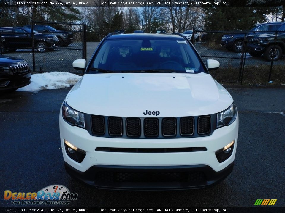 2021 Jeep Compass Altitude 4x4 White / Black Photo #2