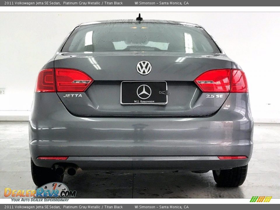 2011 Volkswagen Jetta SE Sedan Platinum Gray Metallic / Titan Black Photo #3