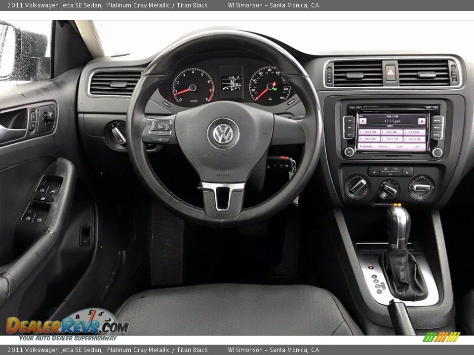 2011 Volkswagen Jetta SE Sedan Platinum Gray Metallic / Titan Black Photo #4