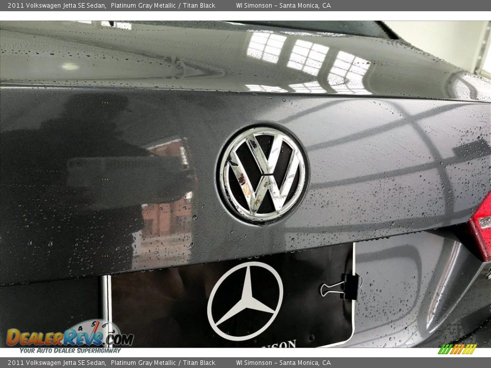 2011 Volkswagen Jetta SE Sedan Platinum Gray Metallic / Titan Black Photo #7
