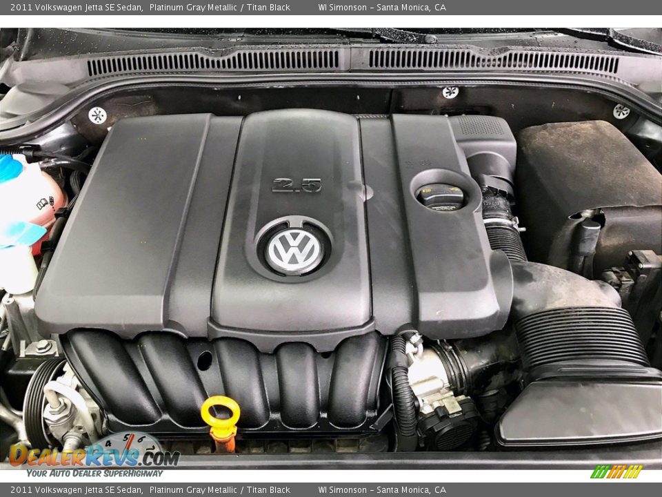 2011 Volkswagen Jetta SE Sedan Platinum Gray Metallic / Titan Black Photo #8