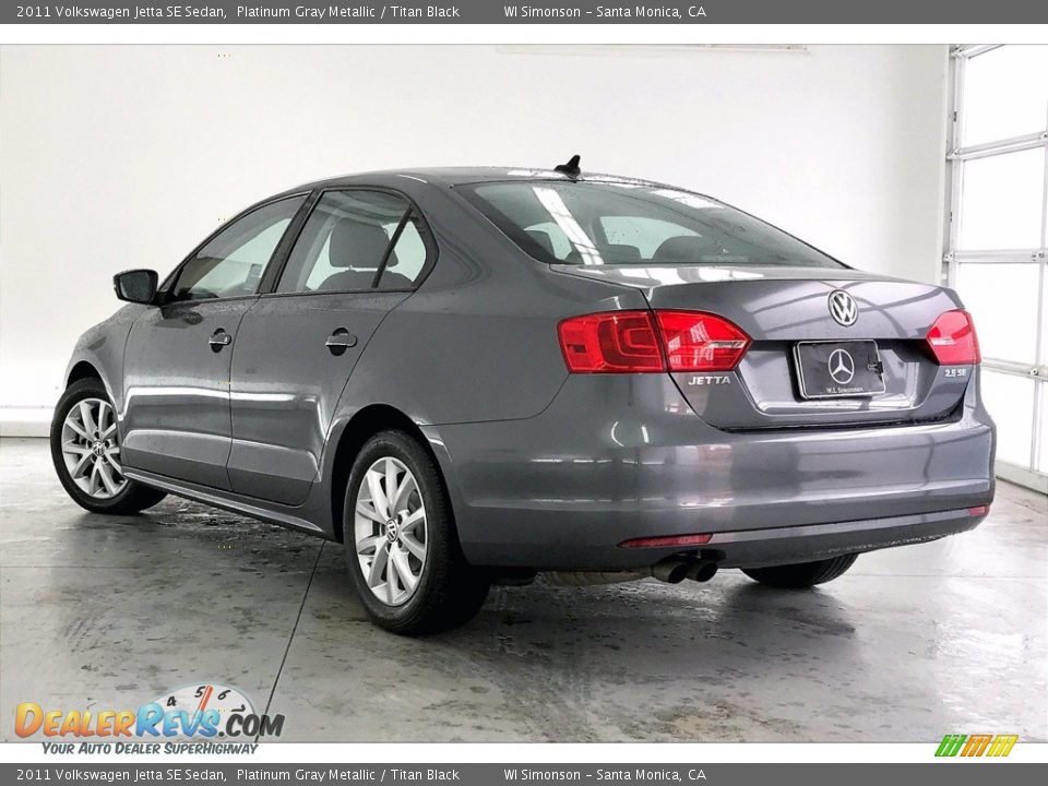 2011 Volkswagen Jetta SE Sedan Platinum Gray Metallic / Titan Black Photo #9