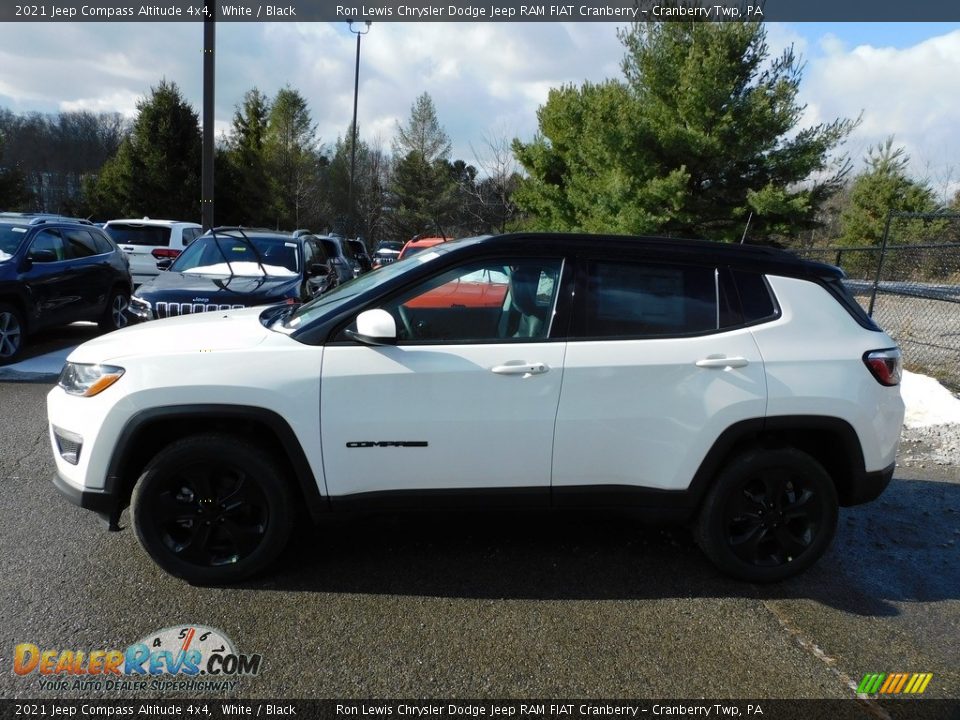 2021 Jeep Compass Altitude 4x4 White / Black Photo #9