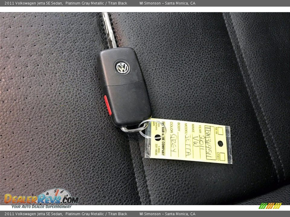 2011 Volkswagen Jetta SE Sedan Platinum Gray Metallic / Titan Black Photo #10