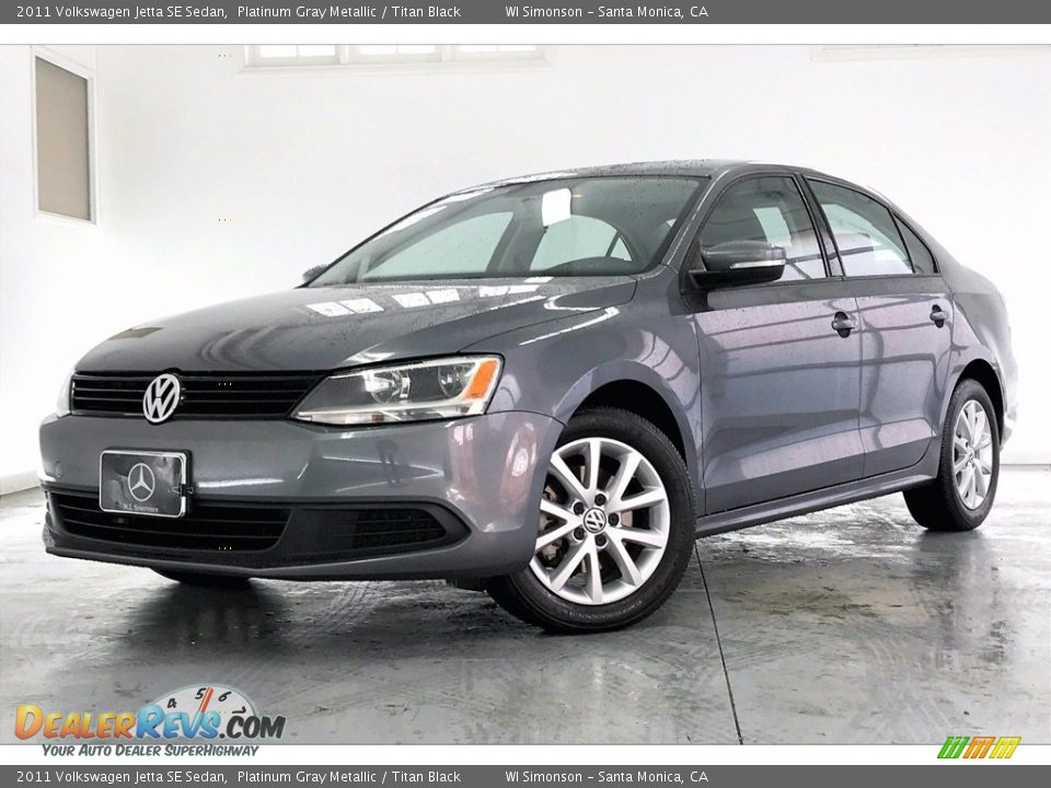 2011 Volkswagen Jetta SE Sedan Platinum Gray Metallic / Titan Black Photo #11