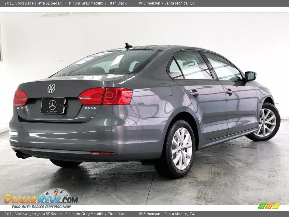 2011 Volkswagen Jetta SE Sedan Platinum Gray Metallic / Titan Black Photo #12