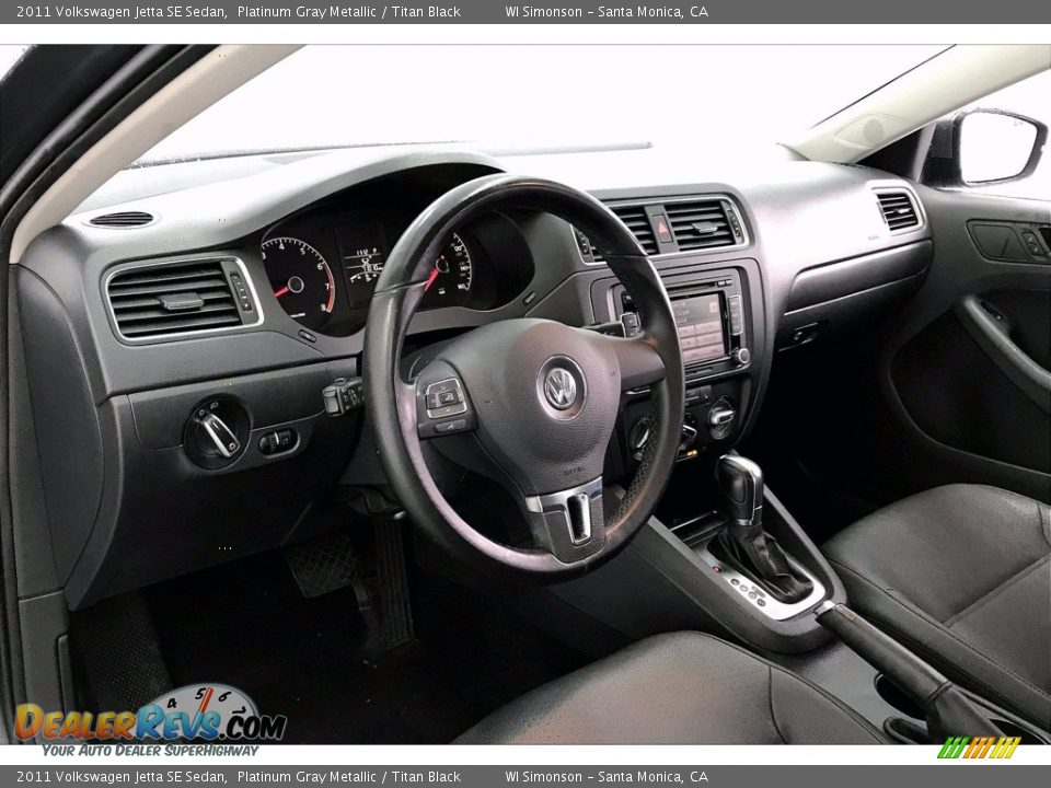 2011 Volkswagen Jetta SE Sedan Platinum Gray Metallic / Titan Black Photo #13