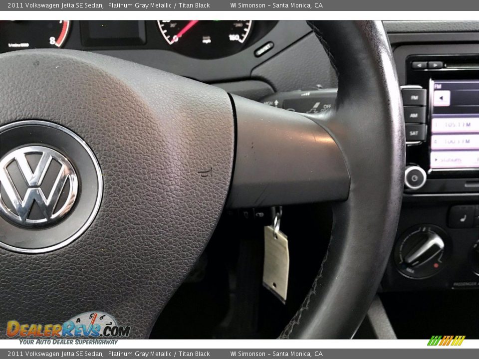 2011 Volkswagen Jetta SE Sedan Platinum Gray Metallic / Titan Black Photo #21