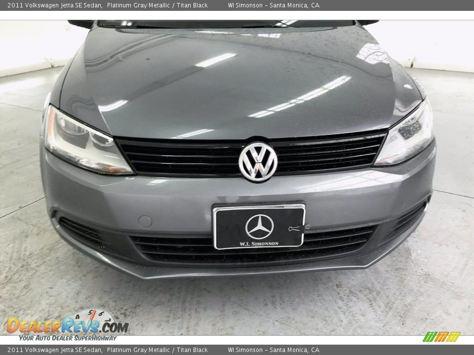 2011 Volkswagen Jetta SE Sedan Platinum Gray Metallic / Titan Black Photo #28