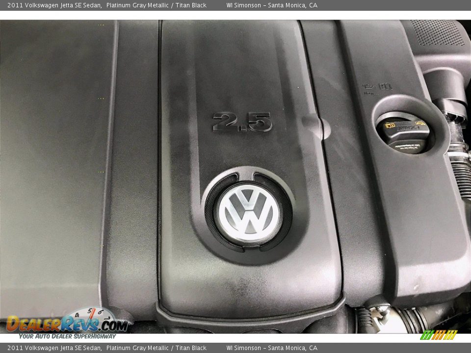2011 Volkswagen Jetta SE Sedan Platinum Gray Metallic / Titan Black Photo #30