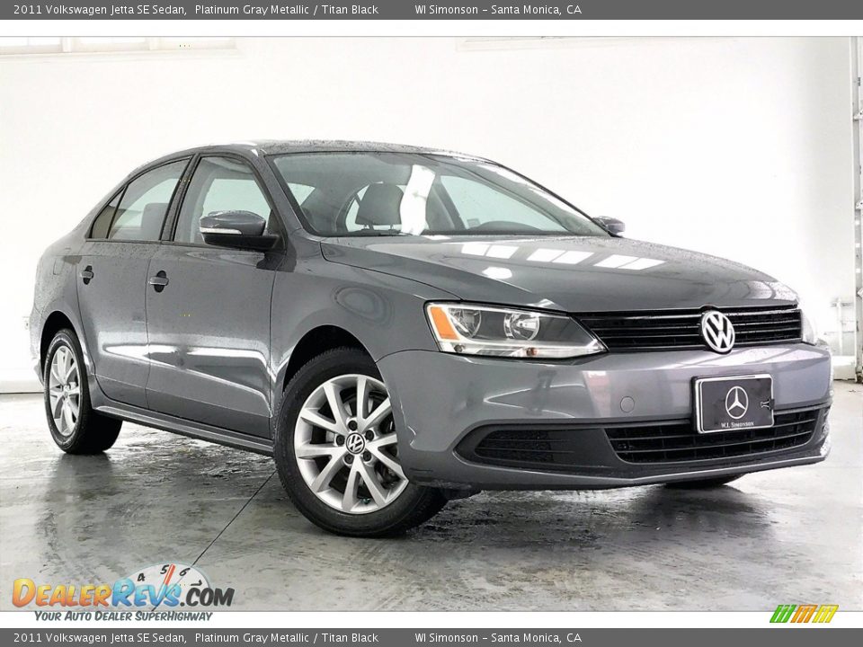 2011 Volkswagen Jetta SE Sedan Platinum Gray Metallic / Titan Black Photo #32