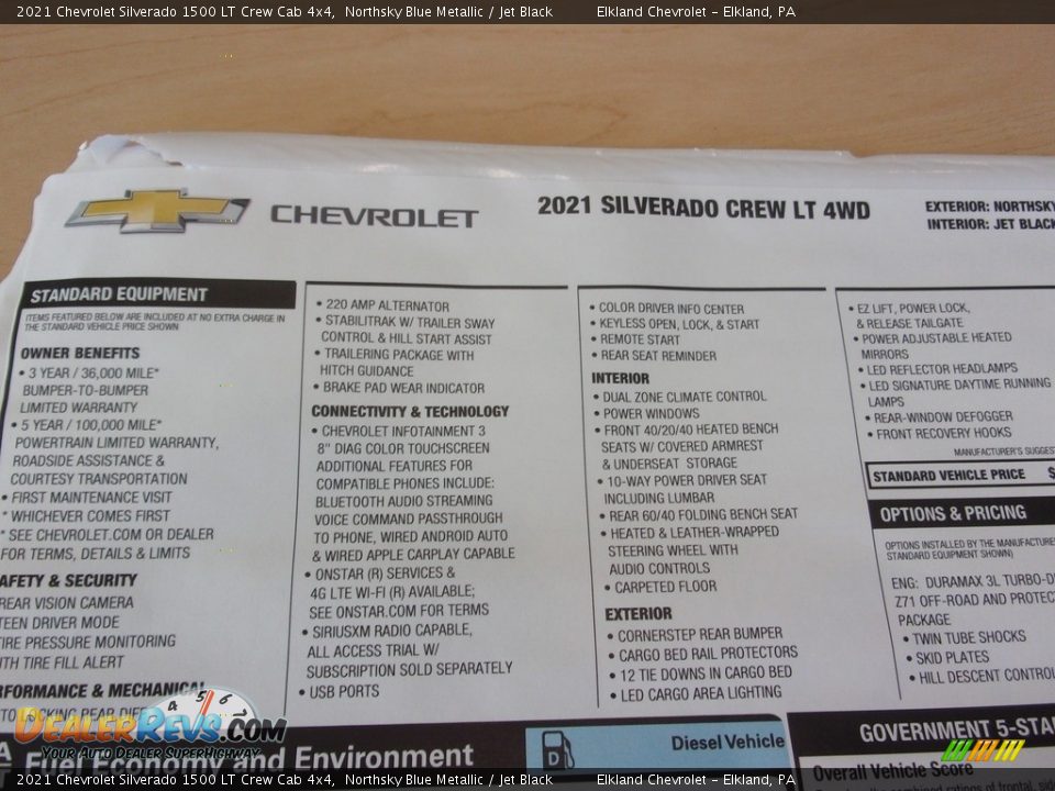 2021 Chevrolet Silverado 1500 LT Crew Cab 4x4 Northsky Blue Metallic / Jet Black Photo #32