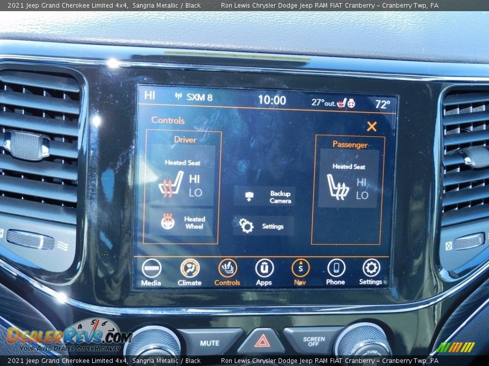2021 Jeep Grand Cherokee Limited 4x4 Sangria Metallic / Black Photo #17