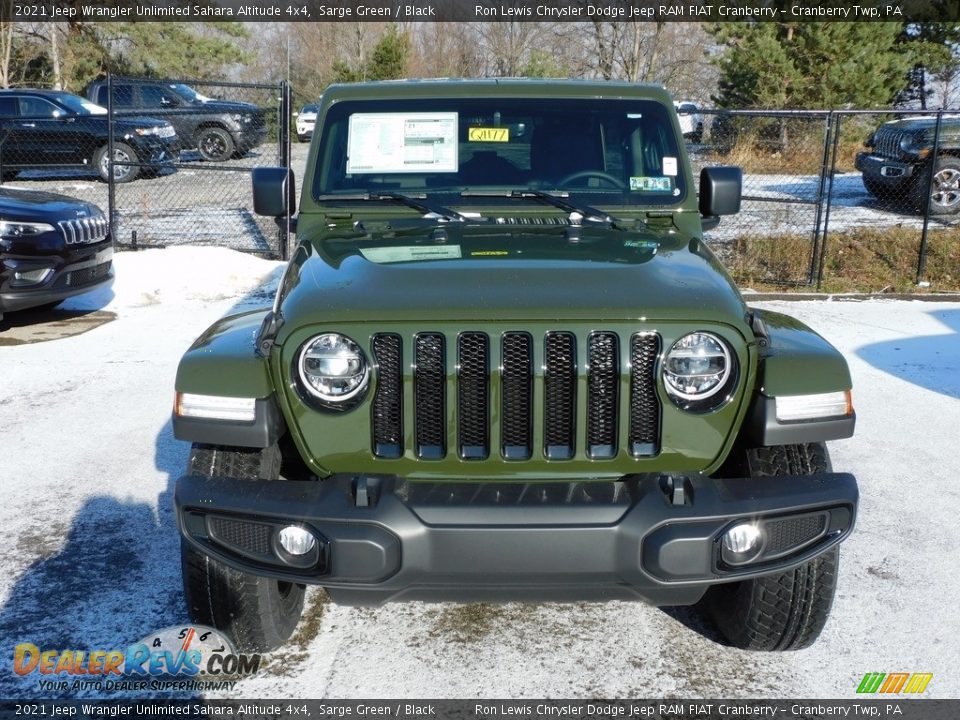 2021 Jeep Wrangler Unlimited Sahara Altitude 4x4 Sarge Green / Black Photo #2