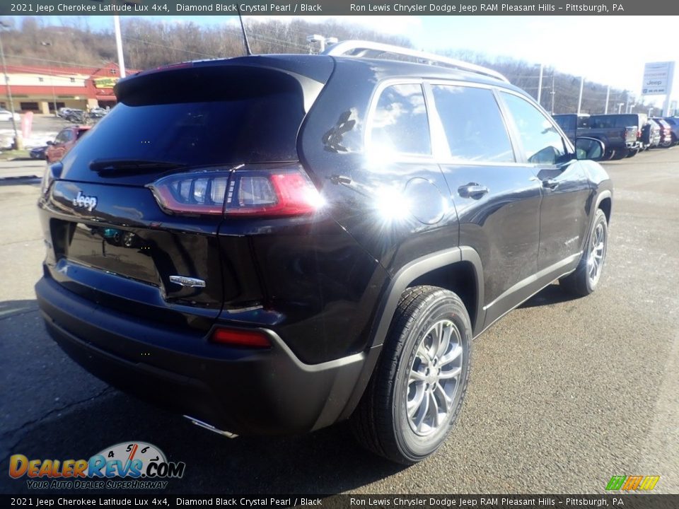 2021 Jeep Cherokee Latitude Lux 4x4 Diamond Black Crystal Pearl / Black Photo #5