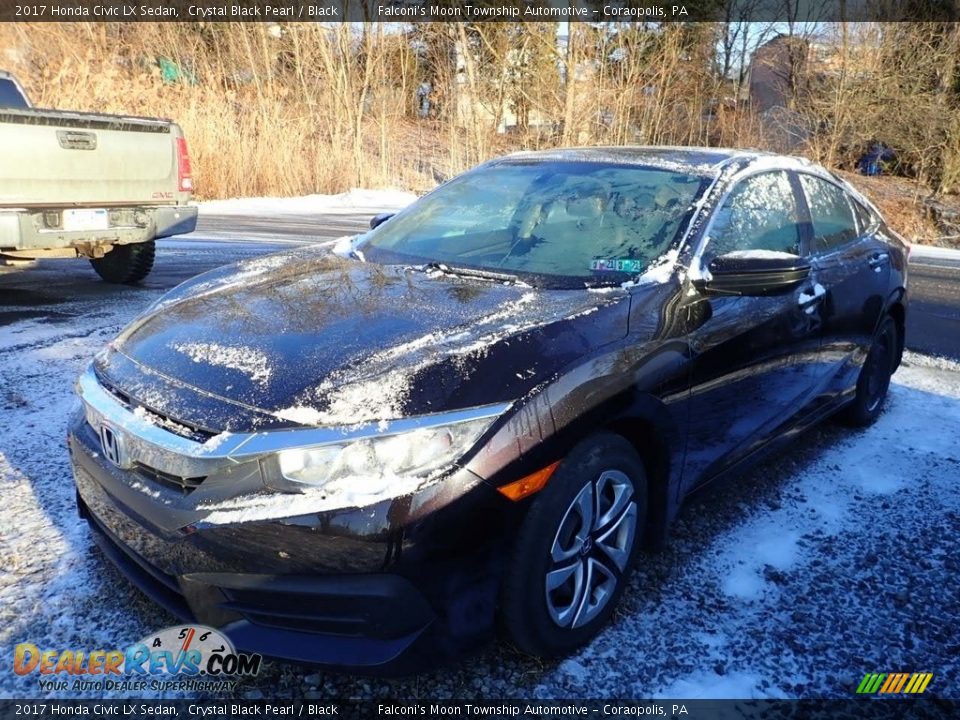 2017 Honda Civic LX Sedan Crystal Black Pearl / Black Photo #1