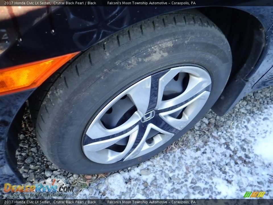 2017 Honda Civic LX Sedan Crystal Black Pearl / Black Photo #2