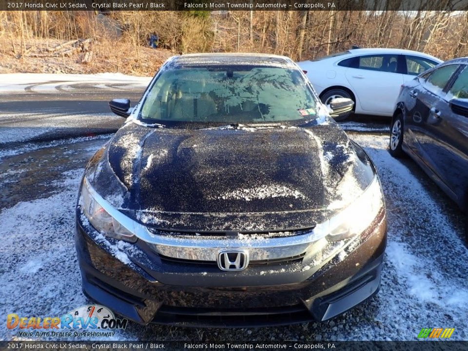 2017 Honda Civic LX Sedan Crystal Black Pearl / Black Photo #3