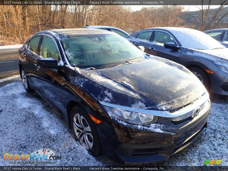2017 Honda Civic LX Sedan Crystal Black Pearl / Black Photo #4