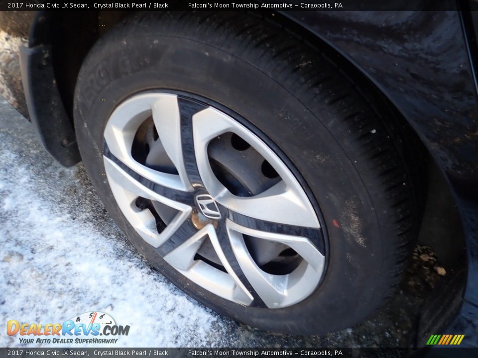 2017 Honda Civic LX Sedan Crystal Black Pearl / Black Photo #5