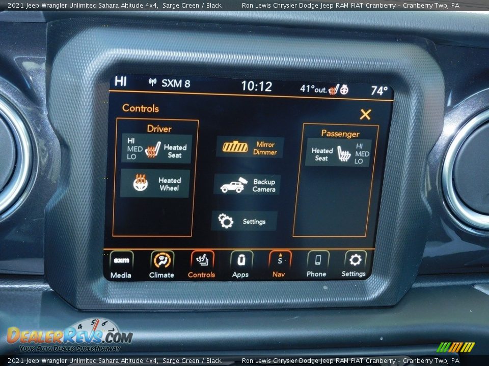 Controls of 2021 Jeep Wrangler Unlimited Sahara Altitude 4x4 Photo #16