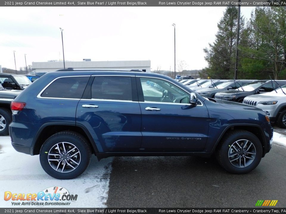 2021 Jeep Grand Cherokee Limited 4x4 Slate Blue Pearl / Light Frost Beige/Black Photo #4