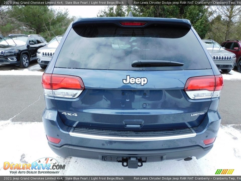 2021 Jeep Grand Cherokee Limited 4x4 Slate Blue Pearl / Light Frost Beige/Black Photo #6